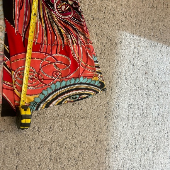 Diamond Tea M EUC tasseled hidden snap vintage robe- unbelievably bright & FAB - Picture 14 of 15